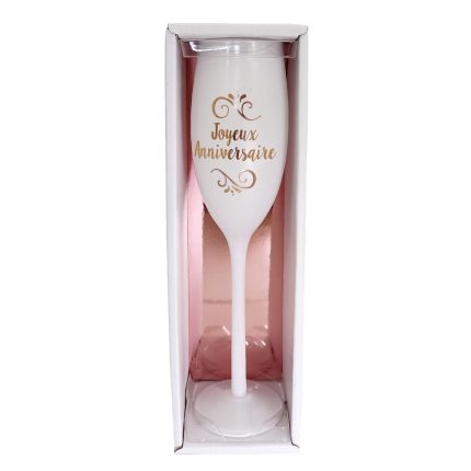 FLUTE BLANCHE ROSE GOLD JOYEUX ANNIVERSAIRE