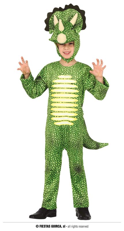 Déguisement Triceratops Dino vert enfant