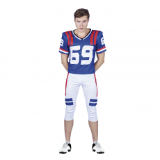 Déguisement FOOTBALLEUR AMERICAIN BLEU ET BLANC