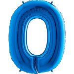BALLON 0 BLEU 102 CM