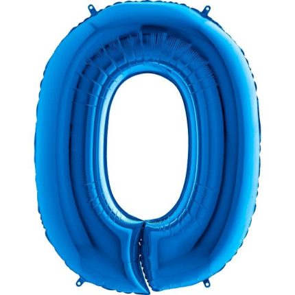 BALLON 0 BLEU 102 CM