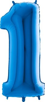BALLON 1 BLEU 102 CM