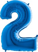 BALLON 2 BLEU 102 CM