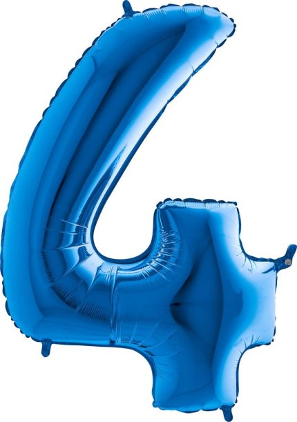 BALLON 4 BLEU 102 CM