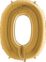 BALLON CHIFFRE 0 GEANT OR 102 CM