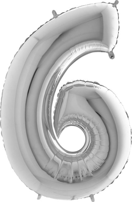 BALLON 6 ARGENT 102 CM