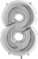 BALLON 8 ARGENT 102 CM
