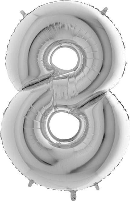 BALLON 8 ARGENT 102 CM