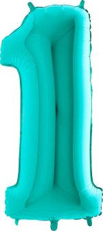 ballon 1 turquoise 102 cm