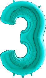 ballon 3 turquoise 102 cm