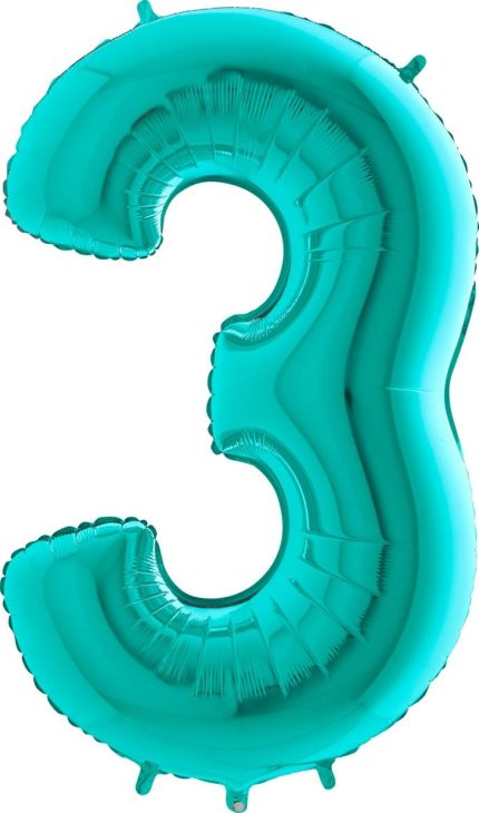 ballon 3 turquoise 102 cm