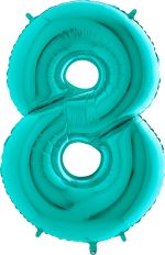 ballon 8 turquoise 102 cm