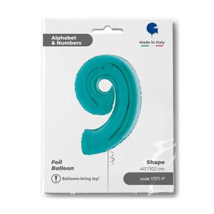 ballon 9 turquoise 102 cm