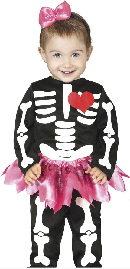 BABY SQUELETTE COEUR ROSE 87650