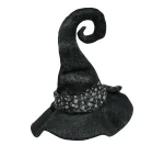 Chapeau sorcière gris avec pois