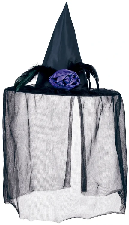 Chapeau sorcière avec voile