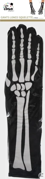 Gants longs squelette