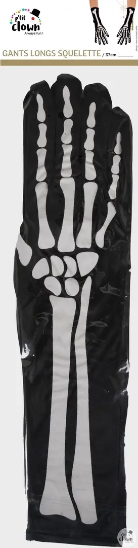Gants longs squelette