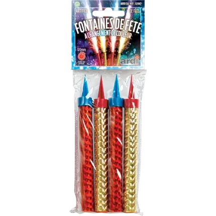 SACHET 4 FONTAINES CHANGEMENT DE COULEUR