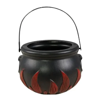 Chaudron de sorcière avec flammes
