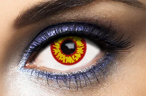 Lentilles Halloween Rouges 7 jours - Red Wolf Lentilles Halloween Rouges 7 jours - Red Wolf