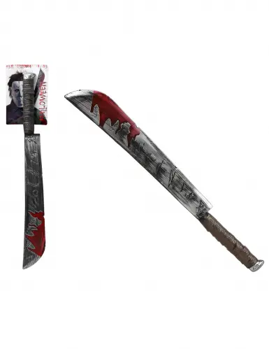 Machette sanglante Halloween en plastique