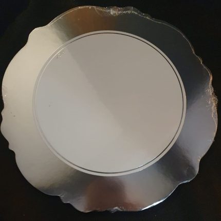 4 SOUS ASSIETTES BORD ARGENT 228786 PF