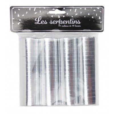 4 serpentins argent