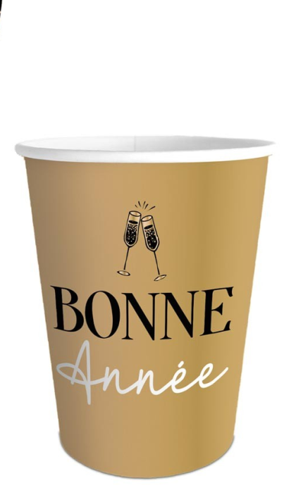 6 gobelets or bonne année CD 8544 ST