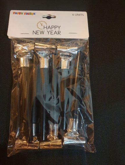 6 langues belle mère noir et argent 228436