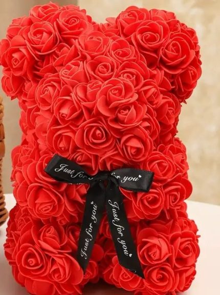 ours en rose rouge